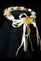 Ivory/Gold Crown for flower girl