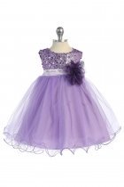 Lavender Sequin Tulle Infant Flower Girl Dress