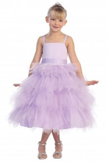 Lilac Multi Layered Tulle Skirt Dress