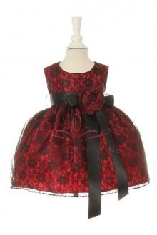 Red/Black Elegant Lace Baby Girl Dress