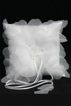 Tulle Petal Edged Ring Pillow