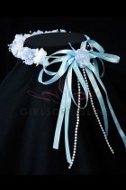 White/Blue Crown for flower girl