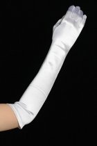 Women Long Colorful Satin Gloves