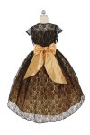 Red Hi-Low Floral Lace Flower Girl Dress