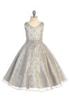 Champagne Gorgeous Tulle Lace V-Neck A-Line Flower Girl Dress with Crystal Sash Champagne Gorgeous Tulle Lace V-Neck A-Line Flower Girl Dress with Crystal Sash