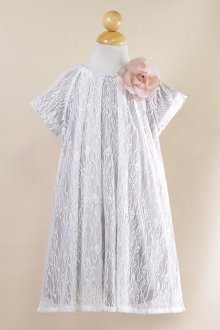 Tan Lace Flower Girl Dress