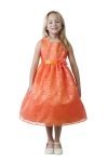 White Lovely Floral Lace Flower Girl Dress 