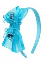 Turquoise Elagant Satin Organza Ribbon Headband