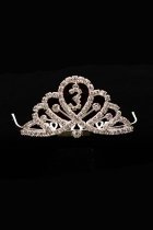  Small Rhinestone Tiara With Number 3 And Comb