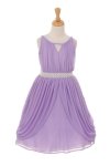 Mauve Matte Chiffon Dress with Rhinestone & Pearl Sash Flower Girl Dress Mauve Matte Chiffon Dress with Rhinestone & Pearl Sash Flower Girl Dress
