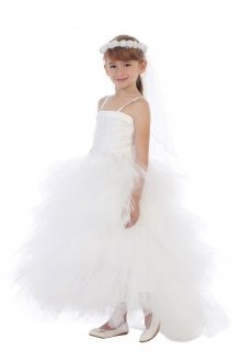 White Embroidered Fluffy Bolero Dress