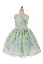 Mint Flower Print Dress