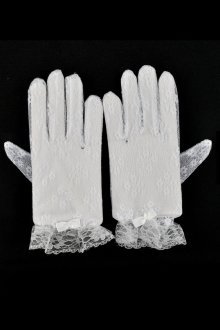 White Lace Girls Gloves