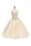 Blush Pink Sweetheart Rhinestone Beaded Ball Gown Dress