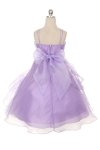 Coral Crystal Pleated Extravagent Multi-layered Petal Flower Girls Dress