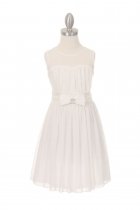 Ivory Sweetheart Chiffon Flower Girl Dress