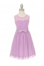Lilac Sweetheart Chiffon Flower Girl Dress
