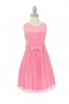 Pink Sweetheart Chiffon Flower Girl Dress
