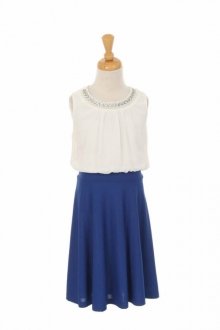 Royal Blue Two Tone Flower Girl Dress