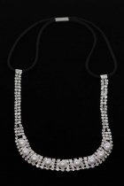 Beautiful Rhinestone & Pearls Hairband with Rubber Elastic