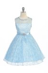 Royal Blue Lace Pleated Flower Girl Dresses Royal Blue Lace Pleated Flower Girl Dresses
