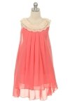 Rose Chiffon Clooney Lace Hi-low Flower Girl Dress Rose Chiffon Clooney Lace Hi-low Flower Girl Dress