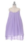 Rose Chiffon Clooney Lace Hi-low Flower Girl Dress Rose Chiffon Clooney Lace Hi-low Flower Girl Dress