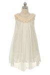 Rose Chiffon Clooney Lace Hi-low Flower Girl Dress Rose Chiffon Clooney Lace Hi-low Flower Girl Dress