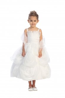 White Organza Miniature Bride Flower Girl Dress