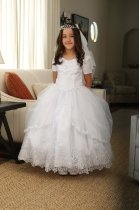 Gorgeous Embroidered Organza Communion Dress