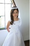 Simple Yet Elegant Bridal Satin Dress with Cap Sleeves Simple Yet Elegant Bridal Satin Dress with Cap Sleeves