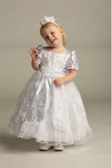 Gorgeous Satin Dress with Organza Overlay