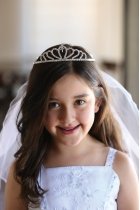 Rhinestone Tiara with A Dangling Cross
