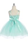 Gold Sequince Bodice with Sparkle Tulle Skirt Flower Girl Dress