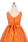 Yellow Yoryu Chiffon Double V-Neck Flower Girl Dress