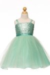 Mint Beautiful Sequin dress perfect Flower girl dress