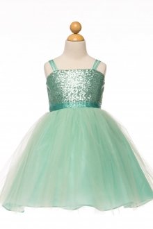 Mint Beautiful Sequin dress perfect Flower girl dress