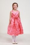 Ivory 3D Flower Sequin Lace Dress with Flower Accent Flower Girl Dress
