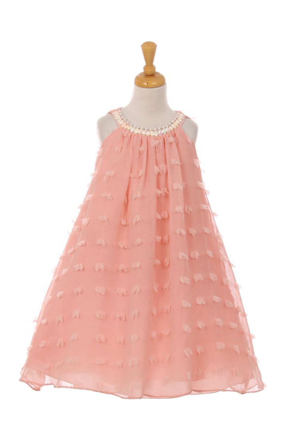 Coral Mesh Chiffon A-line Flower Girl dress Coral Mesh Chiffon A-line Flower Girl dress