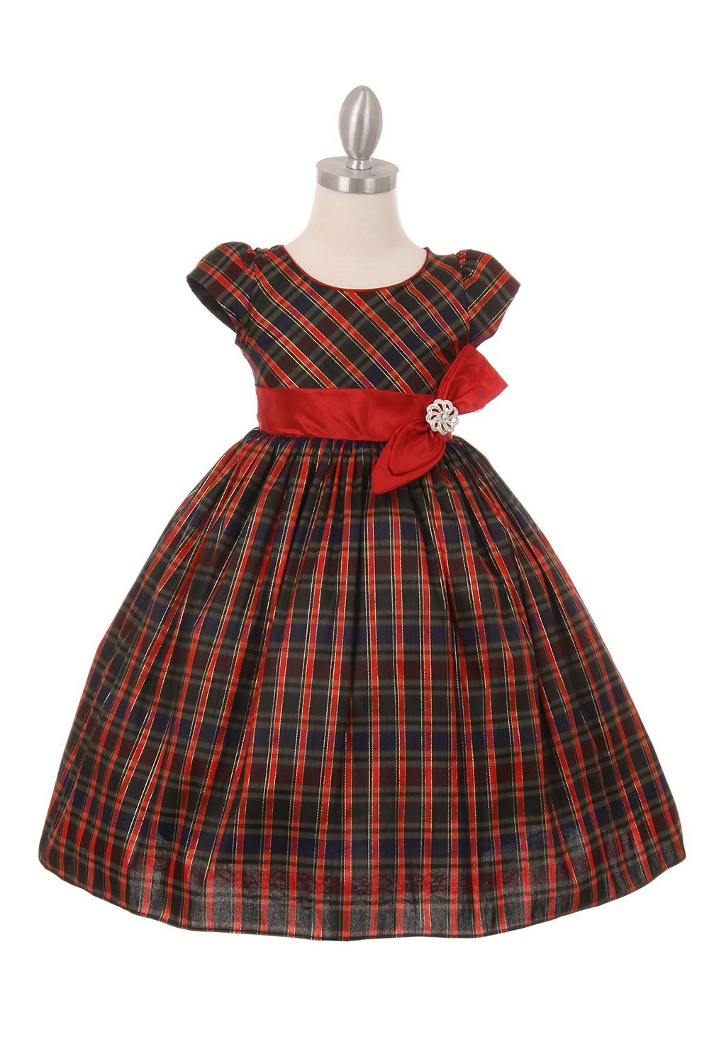 Red Beautiful sleeve special occasion Flower Girls Dress