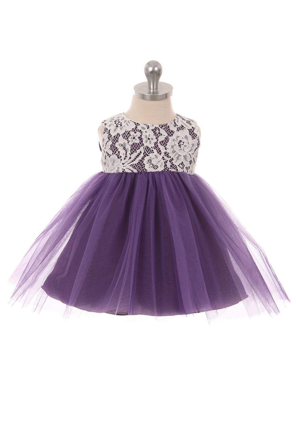 Purple Lace Illusion Baby Dress Purple Lace Illusion Baby Dress