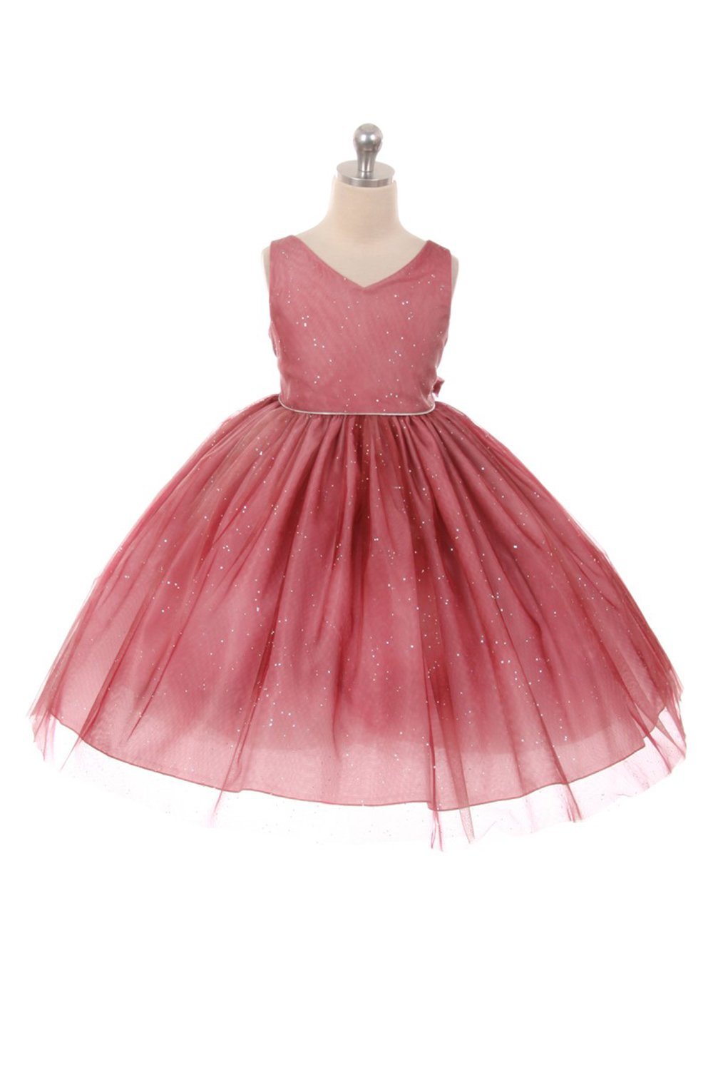 Burgundy Glitter Tulle Overlay Dress Burgundy Glitter Tulle Overlay Dress
