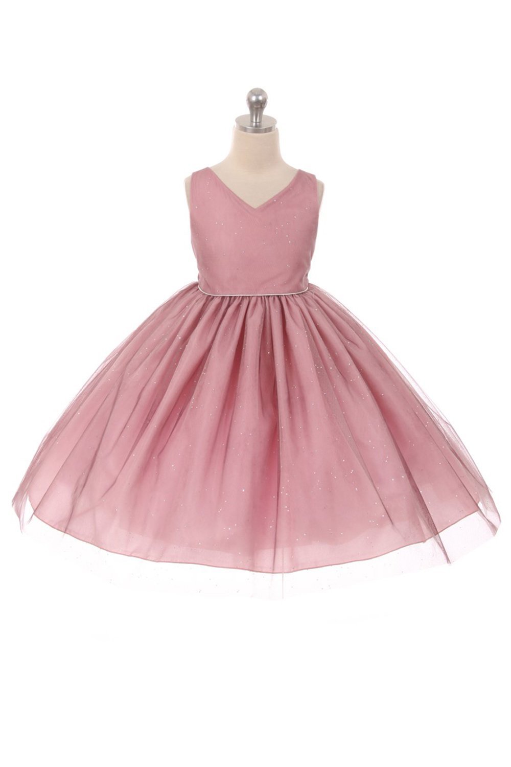 Plum Glitter Tulle Overlay Dress Plum Glitter Tulle Overlay Dress