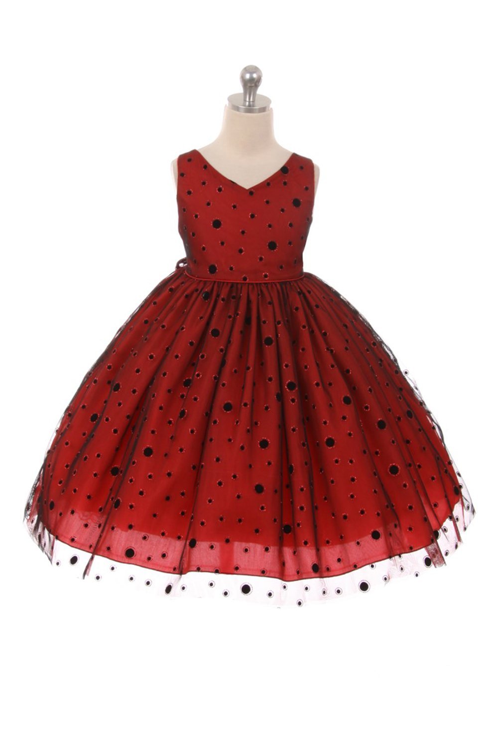 Red Black Glitter Tulle Overlay Dress Red Black Glitter Tulle Overlay Dress