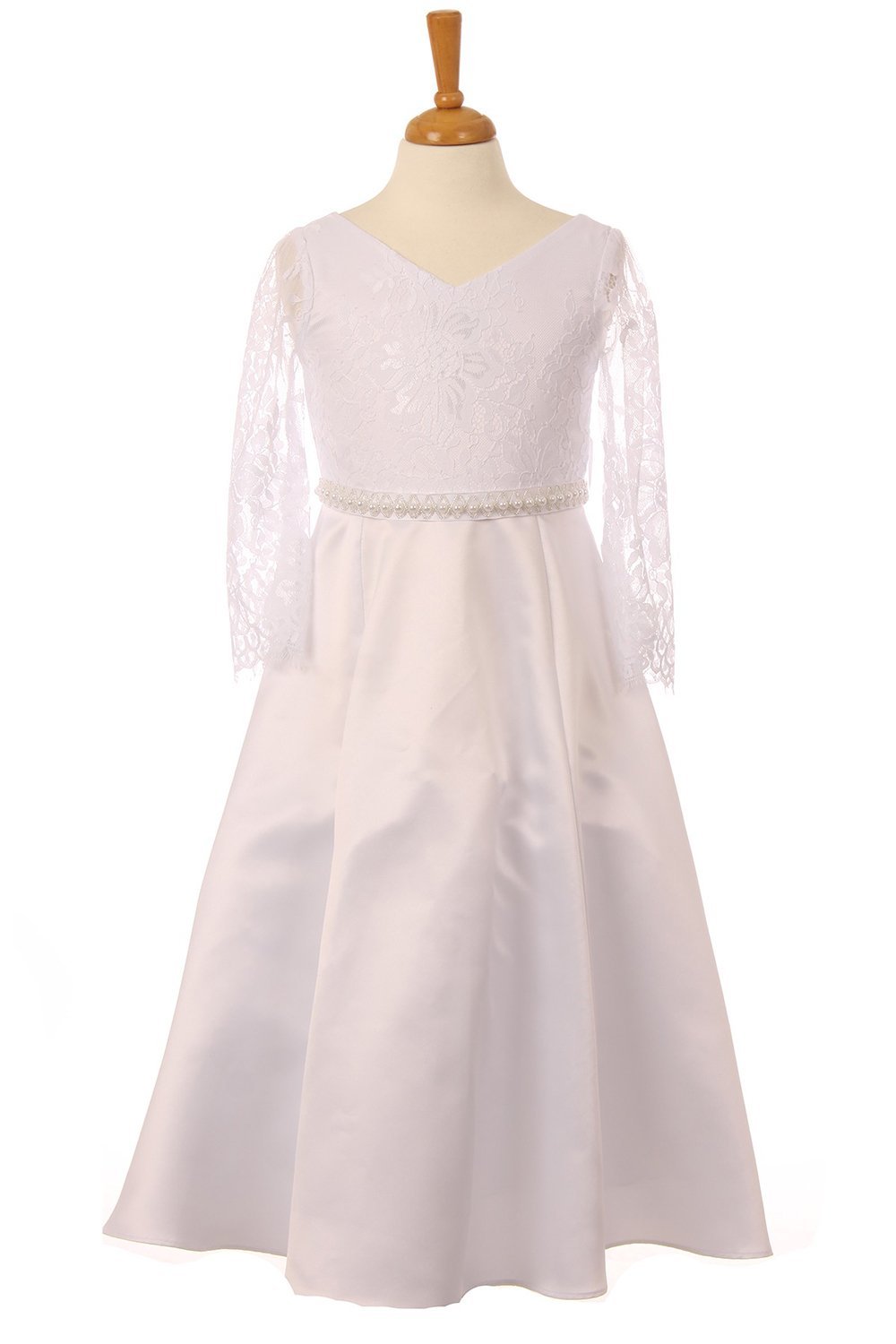White Satin Communion Dress White Satin Communion Dress