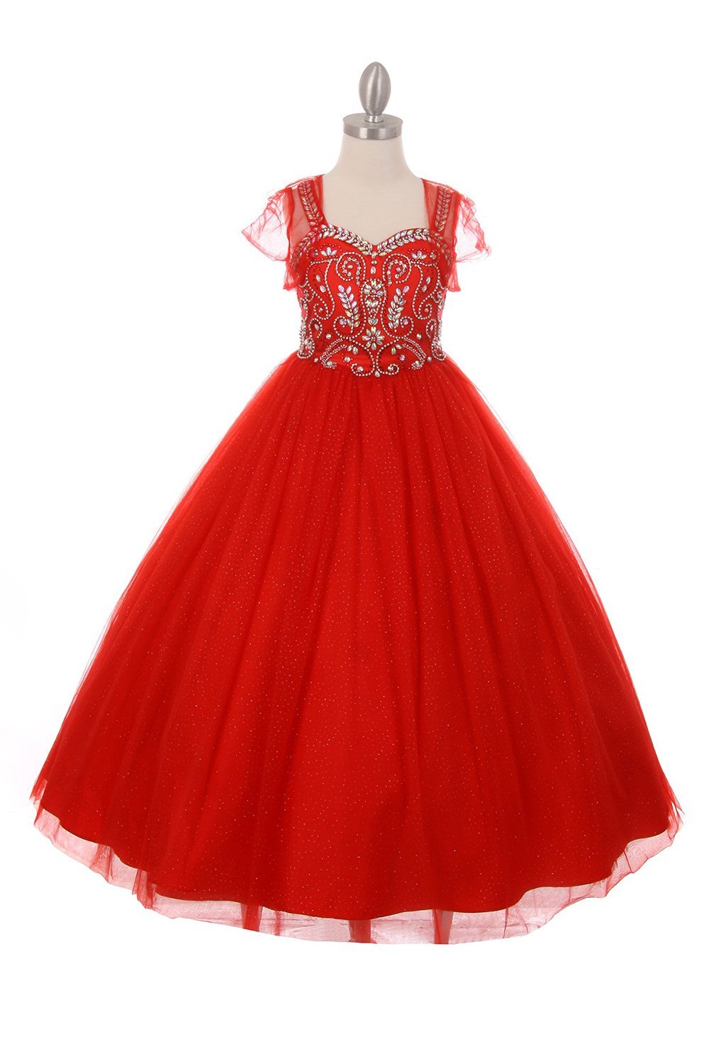 Red Bedazzled Hand Beading Rhinestones 2 Pc Dress Red Bedazzled Hand Beading Rhinestones 2 Pc Dress
