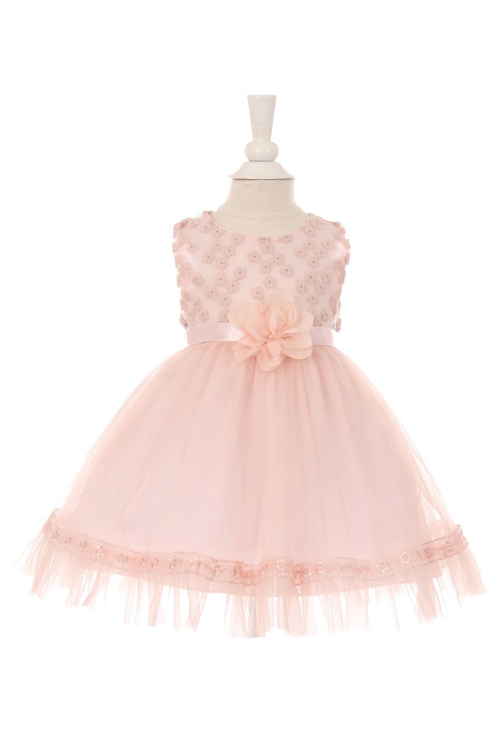 Pink Tulle Combination Baby Dress Pink Tulle Combination Baby Dress