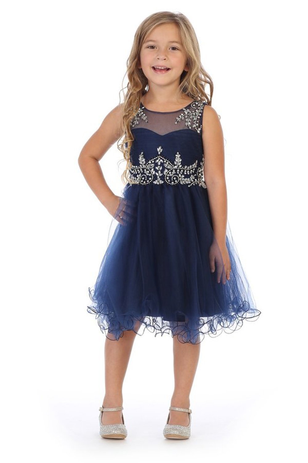 Navy Blue Luxurious Girl Dress Navy Blue Luxurious Girl Dress