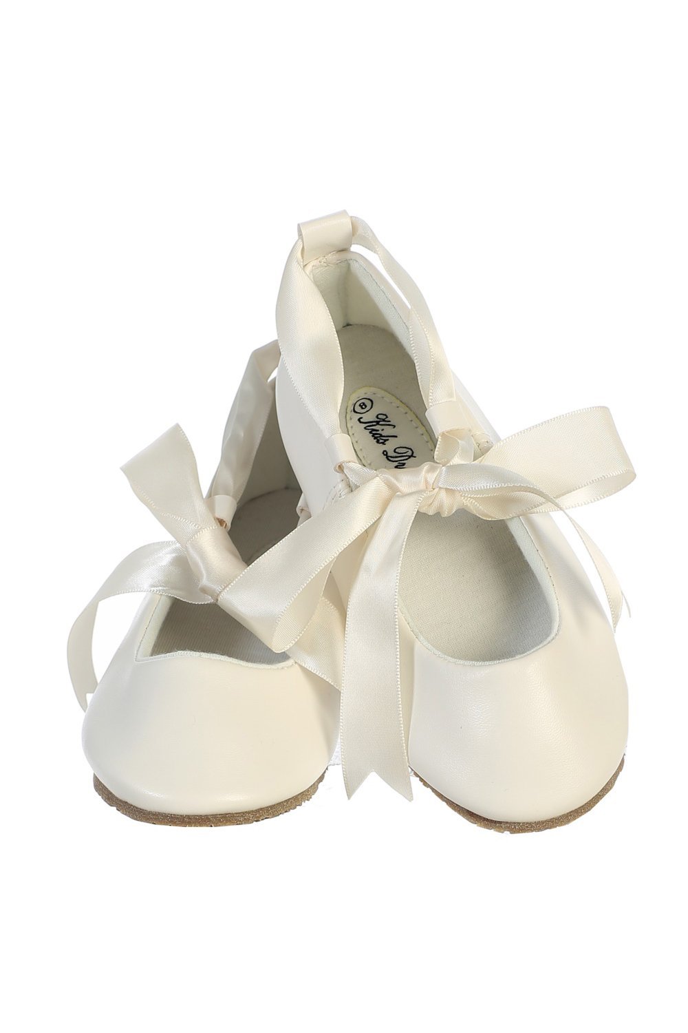 Ivory Infant Shoes with Ribbon