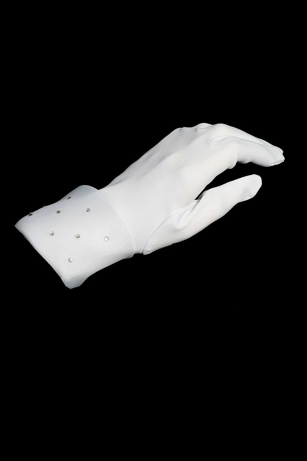 Satin Organza Cuff Rhinestone Glove Satin Organza Cuff Rhinestone Glove